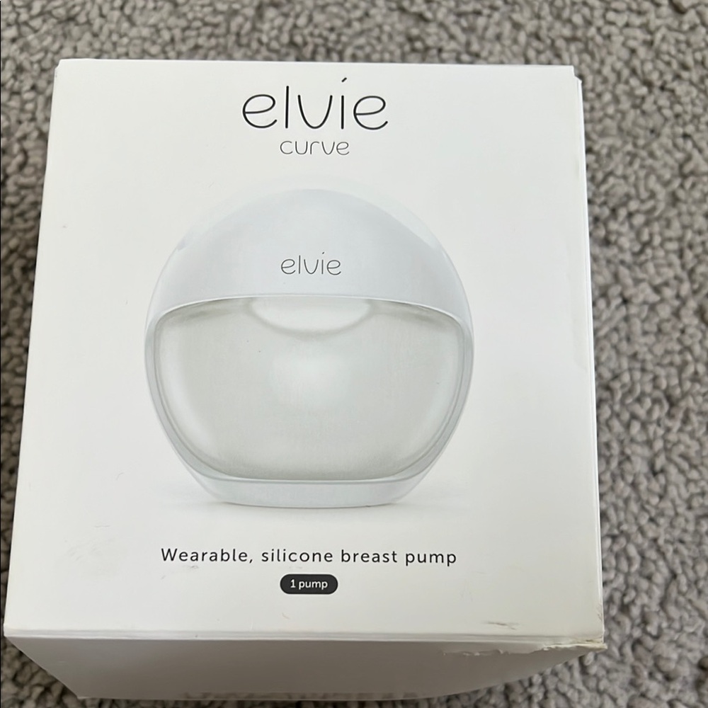 Elvie Curve Wearable Silicone Breast Pump - White.  Unused